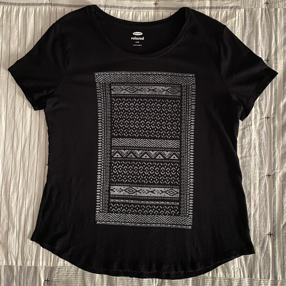 🖤Womens Boho Print Tee Size L🖤